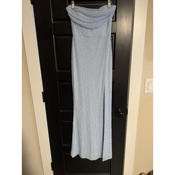 Strapless Dresses Windsor Grey Dress Windsor Dresses Olga Formal Sequin  Strapless Mini Dress Size S